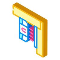 magnetic sensor isometric icon vector illustration color