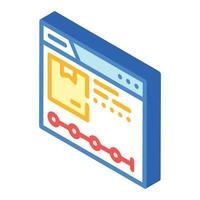 web site online tracking isometric icon vector illustration