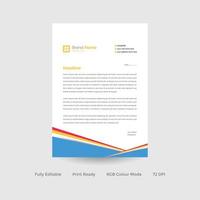 Corporate letterhead design template vector