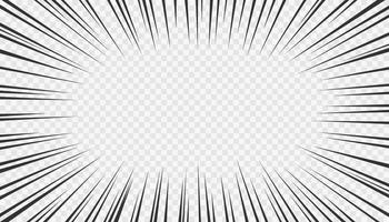 Manga action frame lines. Comics book style, explosion background .Motion radial lines. Vector cartoon illustration