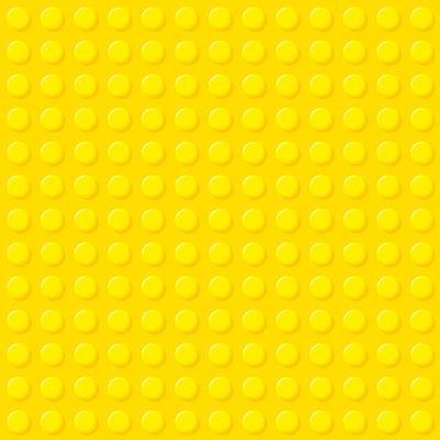 Block yellow plastic toys seamless pattern.Constructor. Vector cartoon illustration.