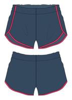 Kids Summer Shorts Pants fashion flat sketch vector illustration template
