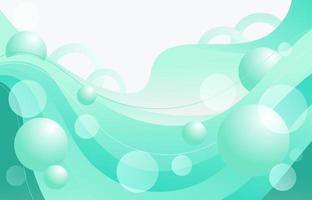Bubble Flow Simple Mint Background vector