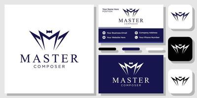 Master Composer music professional concert orchestra symphony with business card template vector