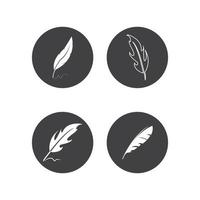 quill  logo  vector illustration design