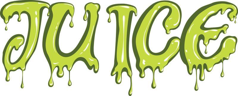 juice text with drip effect
