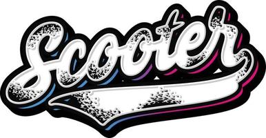 vector de tipografía de letras scooter