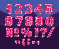 3D Pink  Number vector