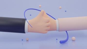 businessman showing thumb up approving choice floating surrounded by circle and ball.hand showing thumbs up, all perfectly, expression showing success working.3D Rendering illustration. photo