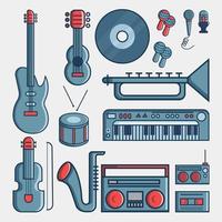 Music Instrument illustration set vector