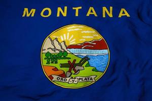 Flag of Montana in 3D rendering photo