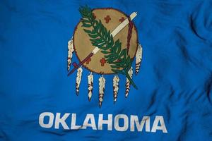 Flag of Oklahoma in 3D rendering photo