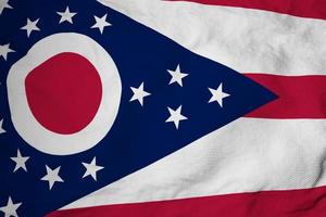 Flag of Ohio in 3D rendering photo