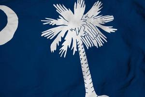 Flag of South Carolina in 3D rendering photo