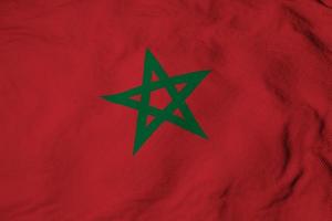 3D rendering bandera marroquí foto