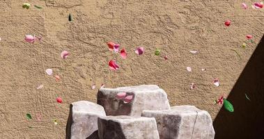 empty rock podium template for product placement photo