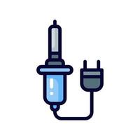 soldering iron filled line style icon. vector illustration for graphic design, website, app