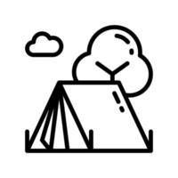 tent line style icon. vector illustration for graphic design, website, app