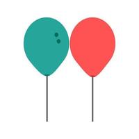 Balloon Flat Multicolor Icon vector