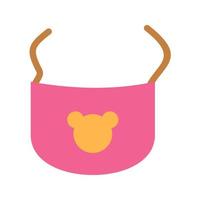 Baby Bib Flat Multicolor Icon vector