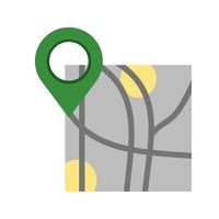 Marked on Map Flat Multicolor Icon vector