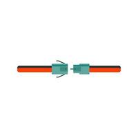 Wire Connection Flat Multicolor Icon vector