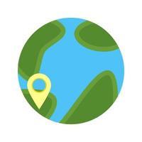 World Location Flat Multicolor Icon vector