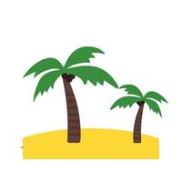 isla, plano, multicolor, icono vector