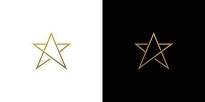 Elegant and modern star logo abstract design vector