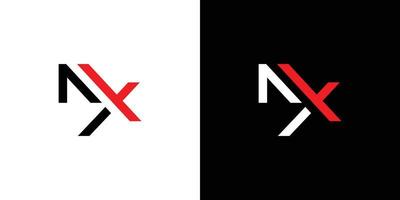 Modern and elegant MX logo design vector