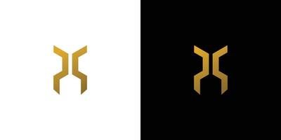 Modern and unique PP letter initials logo design 1 vector