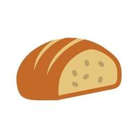 Sliced loaf of Bread Flat Multicolor Icon vector