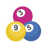 Snooker Balls Flat Multicolor Icon vector