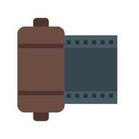 Camera Roll Flat Multicolor Icon vector