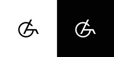 diseño de logotipo de iniciales de letra ga moderno y profesional vector