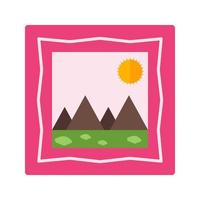 Frame II Flat Multicolor Icon vector