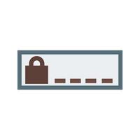 Enter Passcode Flat Multicolor Icon vector