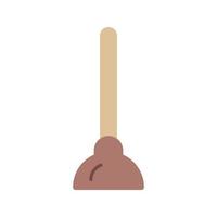 Plunger Flat Multicolor Icon vector