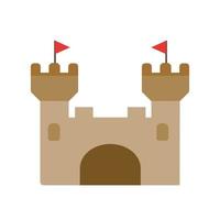 Castle II Flat Multicolor Icon vector