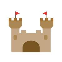 Castle II Flat Multicolor Icon vector