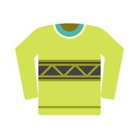 Sweater Flat Multicolor Icon vector