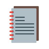 Spiral Notebook Flat Multicolor Icon vector