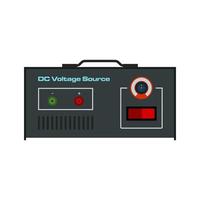 DC Voltage Source Flat Multicolor Icon vector