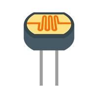 Light Dependent Resistor Flat Multicolor Icon vector