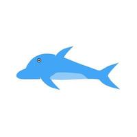 Dolphin Flat Multicolor Icon vector