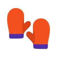 Pair of Gloves Flat Multicolor Icon vector