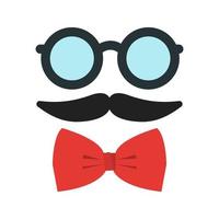 Hipster Style II Flat Multicolor Icon vector