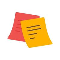 Sticky Notes Flat Multicolor Icon vector