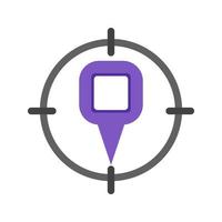 Target Location I Flat Multicolor Icon vector