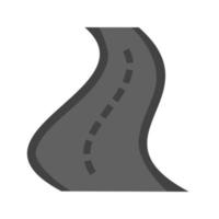 icono multicolor plano de carretera vector